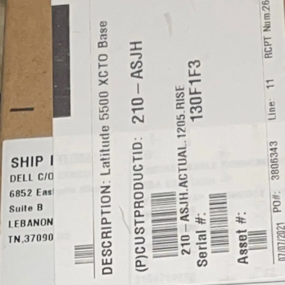Dell latitude 5500 XTCO BASE . Brand new in box